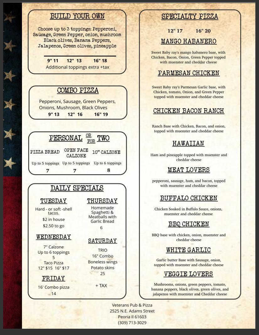Veterans Pub & Pizza